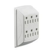 MULTICONTACTO DÚPLEX CON 6 SALIDAS/ 15 A 125 V CA/ 2 POLOS 3 HILOS / COLOR BLANCO.-Área Eléctrica-HUBBELL-Bsai Seguridad & Controles