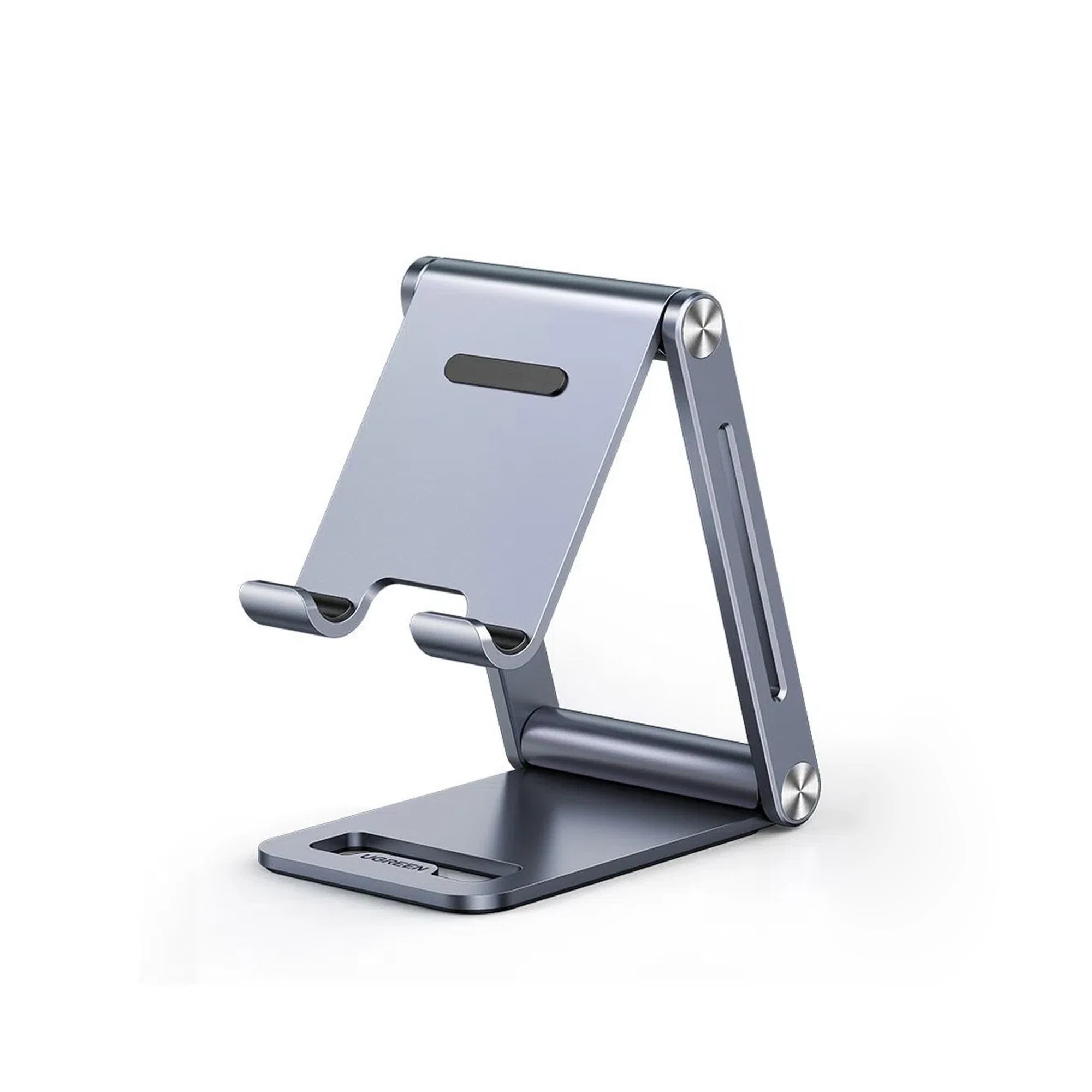 SOPORTE PARA TELÉFONO CELULAR DE ALUMINIO / ANGULO AJUSTABLE / AMPLIA COMPATIBILIDAD CON DISPOSITIVOS DE 4.7'' A 7.9'' / ANTIDESLIZANTE / ANTIARAÑAZOS / PLEGABLE / COLOR GRIS-Accesorios-UGREEN-Bsai Seguridad & Controles
