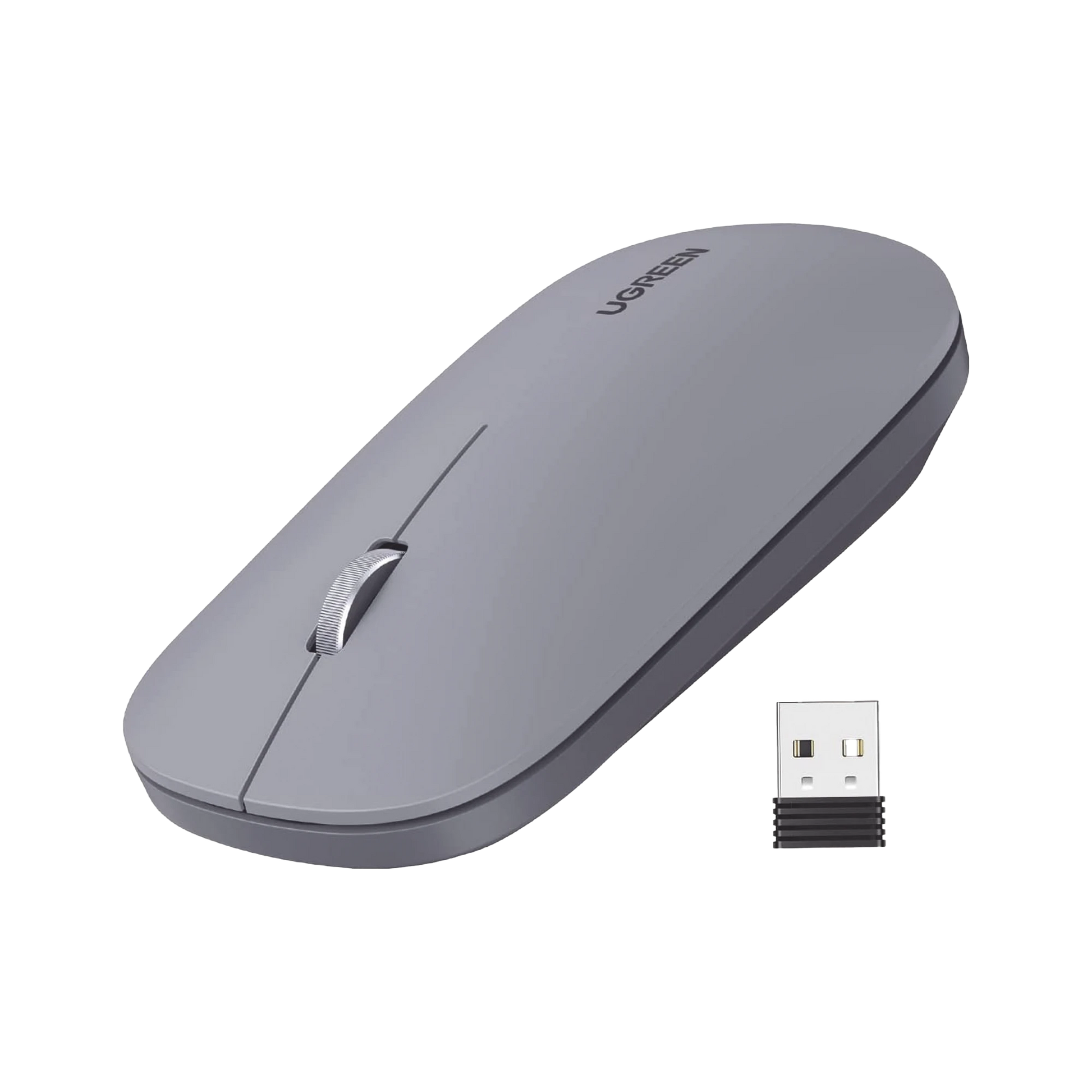 MOUSE INALÁMBRICO 2.4 GHZ / ULTRA DELGADO Y SILENCIOSO / DPI 1000/1600/2000/4000 (AJUSTABLE) / ALCANCE 10M / SCROLL DE ALUMINIO / ADAPTABLE A DIFERENTES SUPERFICIES / DISEÑO SUAVE AL TACTO / CONTIENE RECEPTOR USB / COLOR GRIS-Accesorios Generales-UGREEN-Bsai Seguridad & Controles
