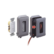 CUBIERTA IMPERMEABLE/ 1 UNIDAD/ HORIZONTAL-VERTICAL/ SERVICIO PESADO/ EXPANDIBLE/ COLOR GRIS.-Área Eléctrica-HUBBELL-Bsai Seguridad & Controles