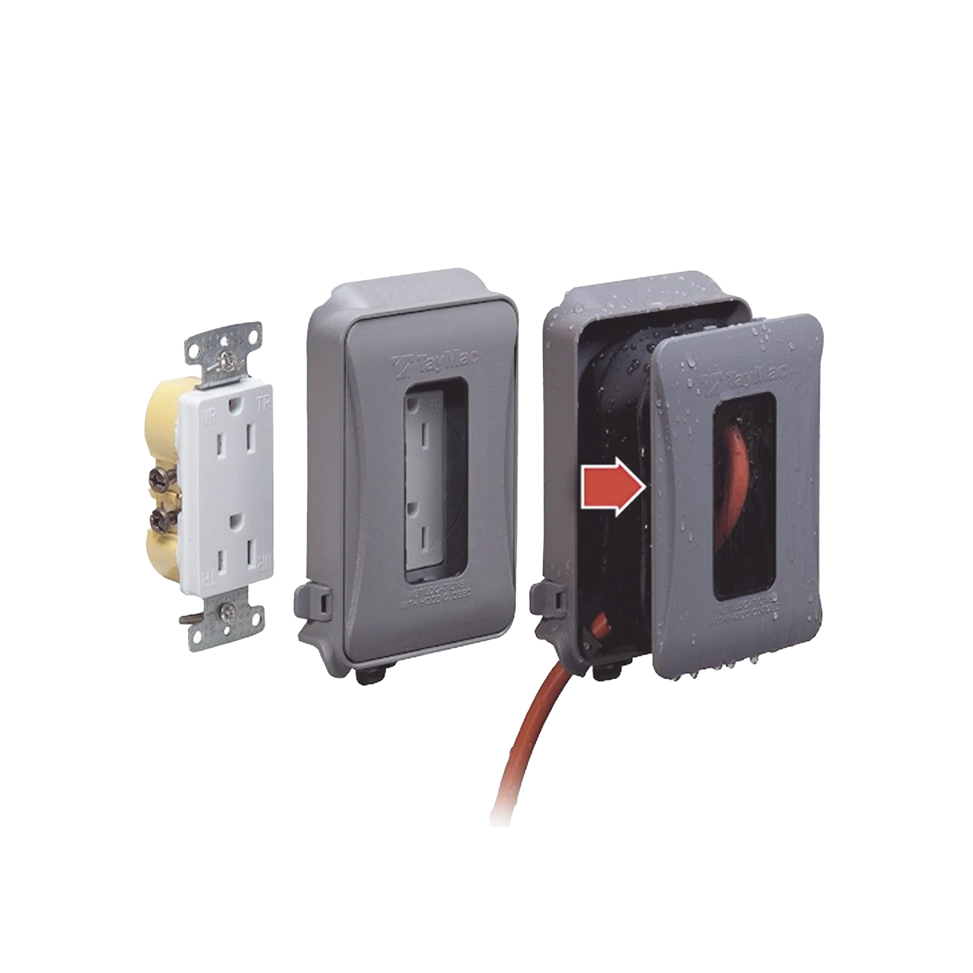 CUBIERTA IMPERMEABLE/ 1 UNIDAD/ HORIZONTAL-VERTICAL/ SERVICIO PESADO/ EXPANDIBLE/ COLOR GRIS.-Área Eléctrica-HUBBELL-Bsai Seguridad & Controles