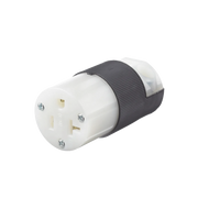 CONECTOR ENTRADA RECTA/ 20 A 125V/ 2 POLOS 3 HILOS/ NEMA 5-20 R/ GRADO INDUSTRIAL- COMERCIAL / COLOR NEGRO-BLANCO.-Área Eléctrica-HUBBELL-Bsai Seguridad & Controles
