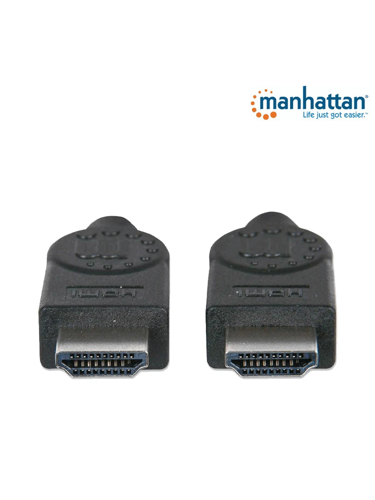 MANHATTAN 322539-CABLE HDMI DE 10M / ALTA VELOCIDAD / MACHO A MACHO / BLINDADO / RESOLUCIÓN DE 1080P / COLOR INTENSO / HASTA 10.2GBPS A 340MHZ / TERMINALES EN PVC/ COLOR NEGRO-Servidor de Administración-MANHATTAN-Bsai Seguridad & Controles