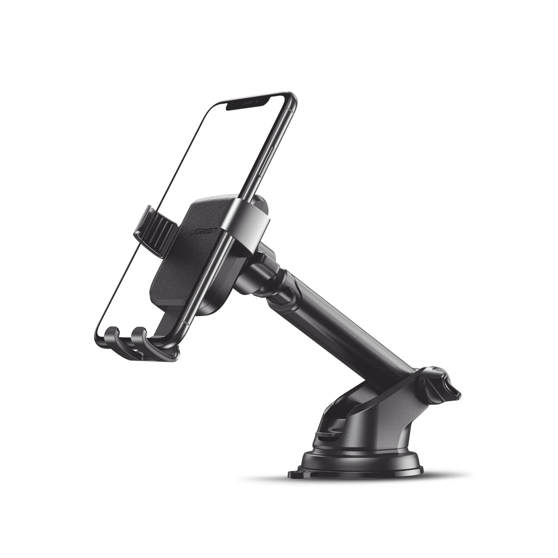 SOPORTE DE CELULAR PARA AUTOMÓVIL CON VENTOSA / DISEÑO DE SUJECION EN TRIANGULO / AJUSTABLE 270° / ROTABLE / ESTIRABLE / AMPLIA COMPATIBILIDAD CON DISPOSITIVOS DE 4'' A 7'' / COLOR NEGRO-Accesorios-UGREEN-Bsai Seguridad & Controles