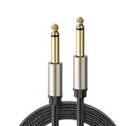 CABLE DE AUDIO MONO 6.35MM (1/4") MACHO A 6.35MM (1/4") MACHO / 10 METROS / NÚCLEO DE COBRE / BLINDAJE INTERNO / NYLON TRENZADO / COLOR NEGRO-Audio, Video y Voceo-UGREEN-Bsai Seguridad & Controles