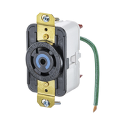RECEPTÁCULO DE MEDIA VUELTA INDUSTRIAL 30 A 120/208 V CA/ NEMA L5-30R /COLOR NEGRO.-Cables y Conectores-HUBBELL-Bsai Seguridad & Controles