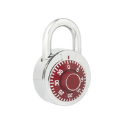 CANDADO DE COMBINACIÓN / MEDIDA 50 MM/ NIVEL DE SEGURIDAD 3 / COMBINACIÓN DE DISCO / COLOR ROJO.-Ferreteria-LOCK-Bsai Seguridad & Controles