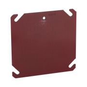 TAPA CUADRADA PARA CAJA GALVANIZADA DE 4" / COLOR ROJO.-Canalización-RACO-Bsai Seguridad & Controles