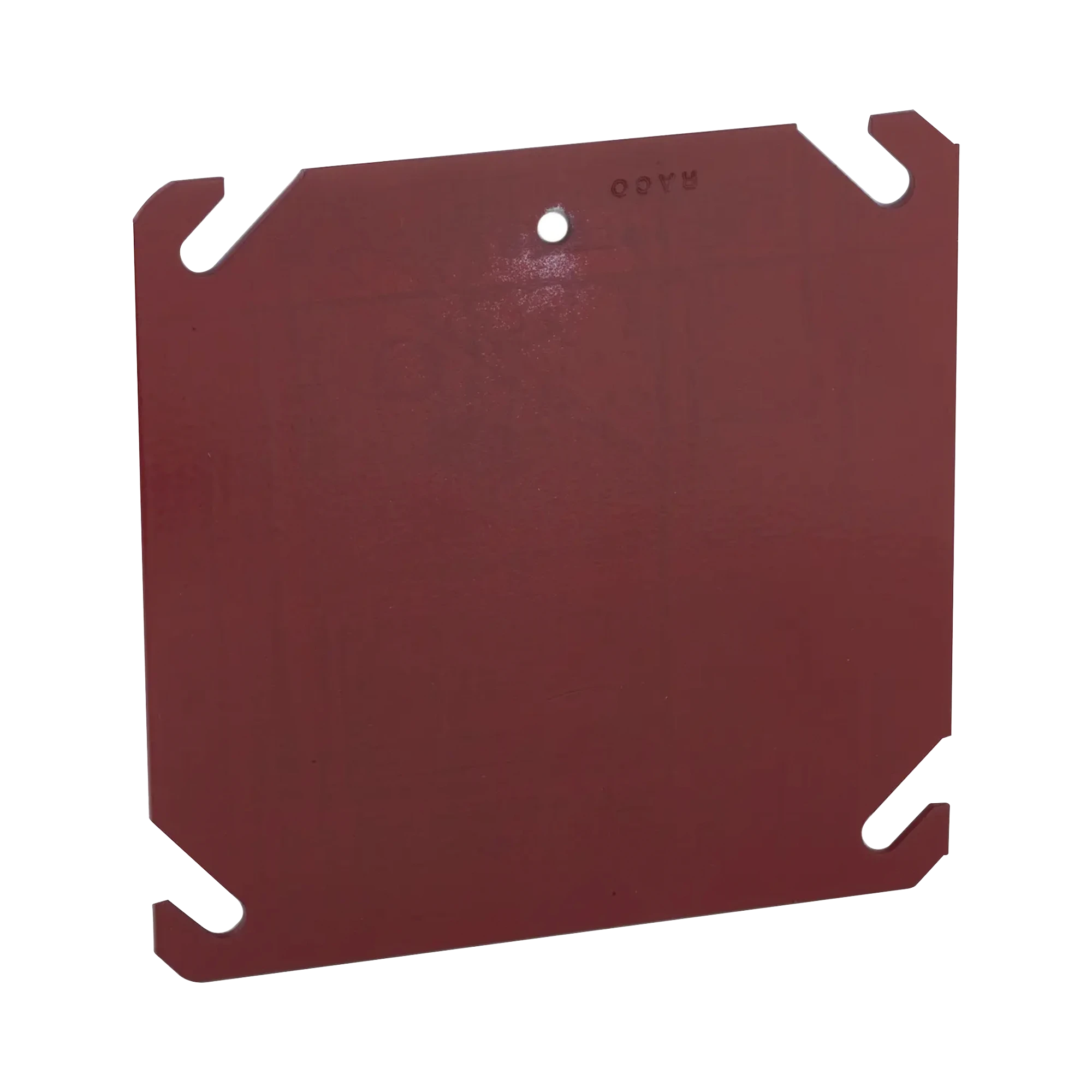 TAPA CUADRADA PARA CAJA GALVANIZADA DE 4" / COLOR ROJO.-Canalización-RACO-Bsai Seguridad & Controles