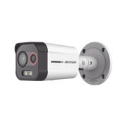 BALA IP DUAL / TÉRMICA 1.35 MM (96 X 72) / ÓPTICO 4 MM (4 MEGAPIXEL) / DETECCIÓN DE INTRUSIÓN POR VCA 30 MTS /30 MTS LUZ BLANCA / EXTERIOR IP67 / POE / SIRENA Y LUZ INTERMITENTE INTEGRADA / MICRO SD / COLORVU Y ACUSENSE-Cámaras IP y NVRs-HIKVISION-Bsai Seguridad & Controles