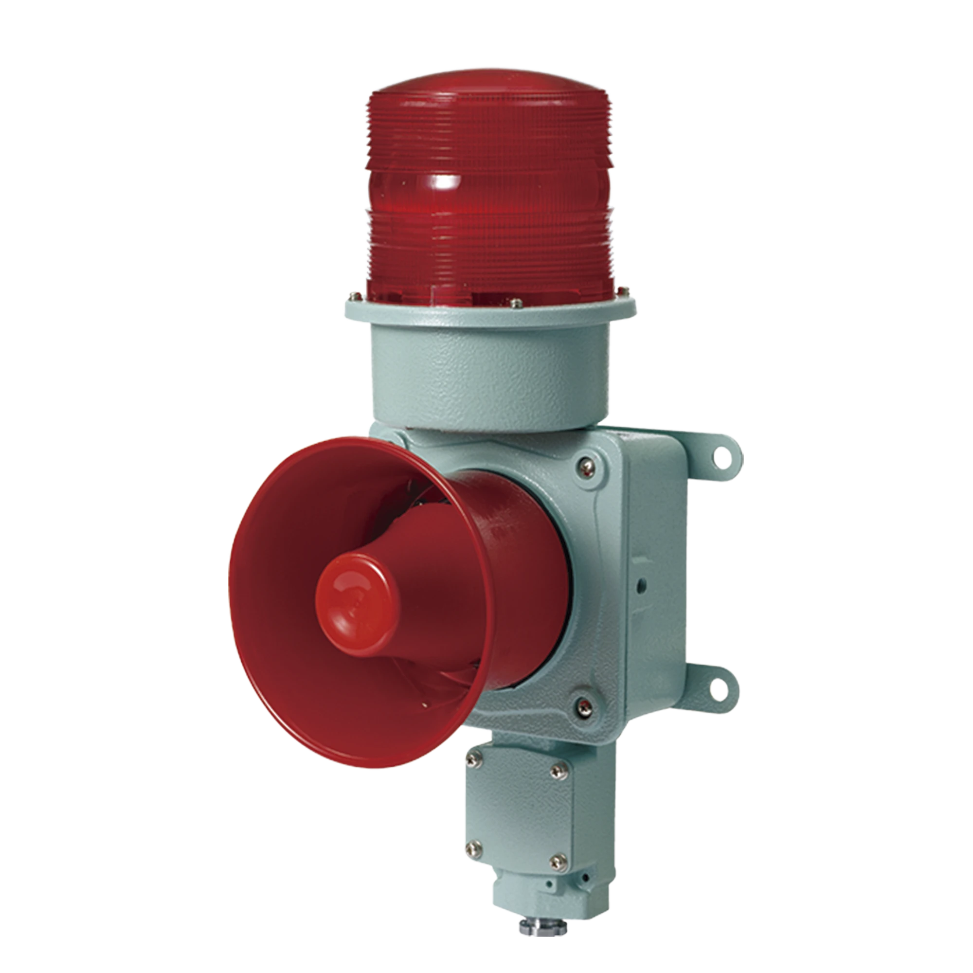 COMBINACIÓN DE BALIZA LED COLOR ROJA CON SIRENA ELECTRÓNICA PARA APLICACIONES DE LA INDUSTRIA PESADA MÁX.114 DB A 24 VCD-Luces / Bocinas para la Industria y Edificios-QLIGHT-Bsai Seguridad & Controles