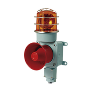 COMBINACIÓN DE LUZ DE ADVERTENCIA GIRATORIA COLOR ÁMBAR CON BOCINA ELÉCTRICA PARA APLICACIONES DE LA INDUSTRIA A 24 VCD, MÁX. 120 DB-Luces / Bocinas para la Industria y Edificios-QLIGHT-Bsai Seguridad & Controles