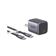 COMBO CARGADOR NEXODE MINI 30W PD GAN TECH + CABLE USB-C 60W | TECNOLOGÍA INTELIGENTE | CARGA RÁPIDA | CARCASA IGNIFUGA | CABLE DE 1 METRO | CARCASA DE ALUMINIO | NYLON TRENZADO.-Accesorios Generales-UGREEN-Bsai Seguridad & Controles