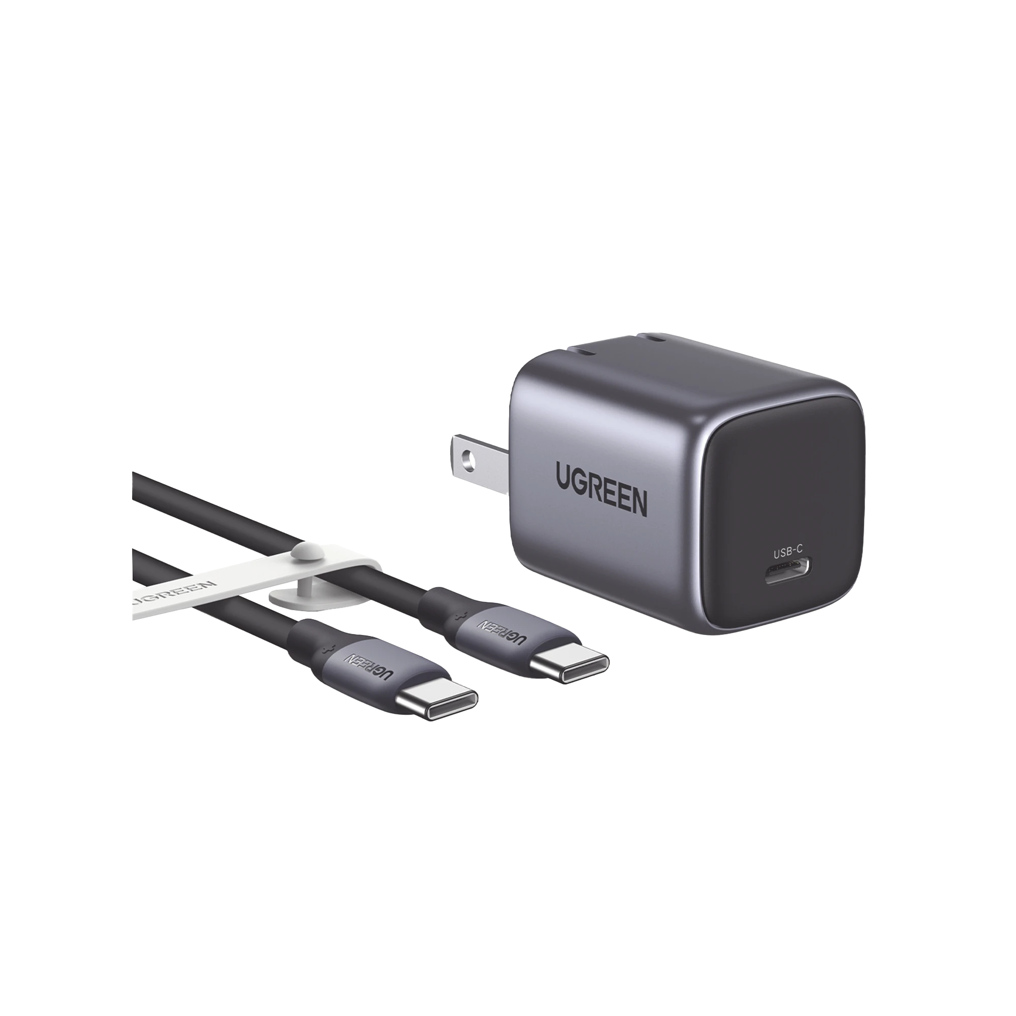 COMBO CARGADOR NEXODE MINI 30W PD GAN TECH + CABLE USB-C 60W | TECNOLOGÍA INTELIGENTE | CARGA RÁPIDA | CARCASA IGNIFUGA | CABLE DE 1 METRO | CARCASA DE ALUMINIO | NYLON TRENZADO.-Accesorios Generales-UGREEN-Bsai Seguridad & Controles