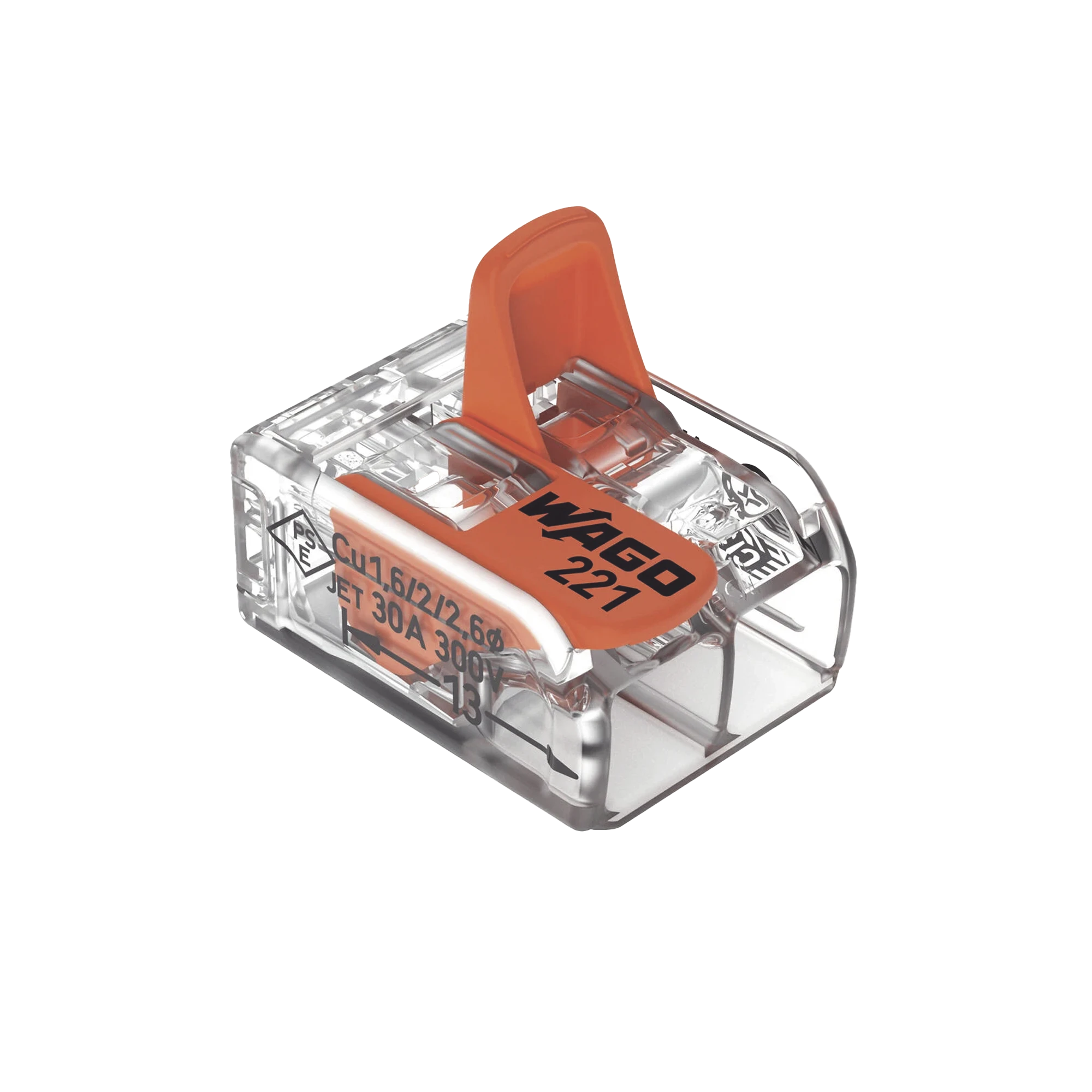 COMPACT SPLICING CONNECTORFOR ALL CONDUCTOR TYPES TRANSPARENT 2 CONNECTORS-Cables y Conectores-WAGO-Bsai Seguridad & Controles