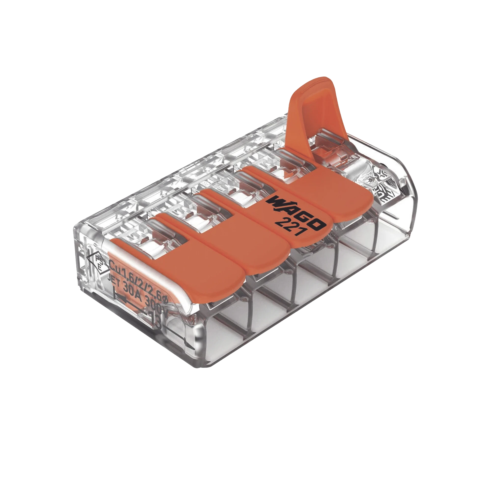 COMPACT SPLICING CONNECTORFOR ALL CONDUCTOR TYPES TRANSPARENT-Cables y Conectores-WAGO-Bsai Seguridad & Controles