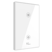 NGTECO NGS102 - APAGADOR INTELIGENTE WIFI 2 BOTONES TOUCH / CONTROL REMOTO VÍA APP / CONTROL POR VOZ / TEMPORIZADOR / PANEL TÁCTIL DE ALTA SENSIBILIDAD / WIFI 2.4 GHZ / SE REQUIERE CABLE NEUTRO / COMPATIBLE CON ALEXA Y ASISTENTE DE GOOGLE #ESM2024-Control de Iluminación-ZKTECO-Bsai Seguridad & Controles