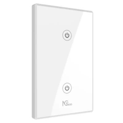 NGTECO NGS102 - APAGADOR INTELIGENTE WIFI 2 BOTONES TOUCH / CONTROL REMOTO VÍA APP / CONTROL POR VOZ / TEMPORIZADOR / PANEL TÁCTIL DE ALTA SENSIBILIDAD / WIFI 2.4 GHZ / SE REQUIERE CABLE NEUTRO / COMPATIBLE CON ALEXA Y ASISTENTE DE GOOGLE #ESM2024-Control de Iluminación-ZKTECO-Bsai Seguridad & Controles