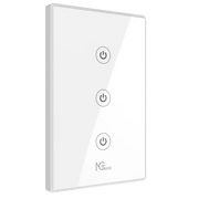 NGTECO NGS103 - APAGADOR INTELIGENTE WIFI 3 BOTONES TOUCH / CONTROL REMOTO VÍA APP / CONTROL POR VOZ / TEMPORIZADOR / PANEL TÁCTIL DE ALTA SENSIBILIDAD / WIFI 2.4 GHZ / SE REQUIERE CABLE NEUTRO / COMPATIBLE CON ALEXA Y ASISTENTE DE GOOGLE #ESM2024-Control de Iluminación-ZKTECO-Bsai Seguridad & Controles