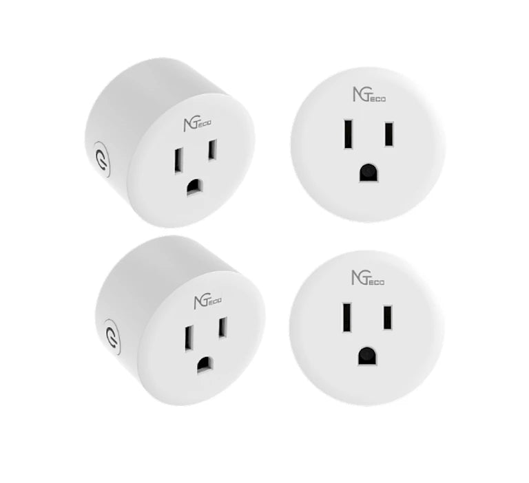 NGTECO NGP300PAQ4 - PAQUETE DE 4 CONTACTOS INTELIGENTES WIFI / CONTROL REMOTO VÍA APP / FUNCIÓN DE TEMPORIZACIÓN / COMPATIBLE CON AMAZON ALEXA Y ASISTENTE DE GOOGLE-Control de Iluminación-ZKTECO-Bsai Seguridad & Controles