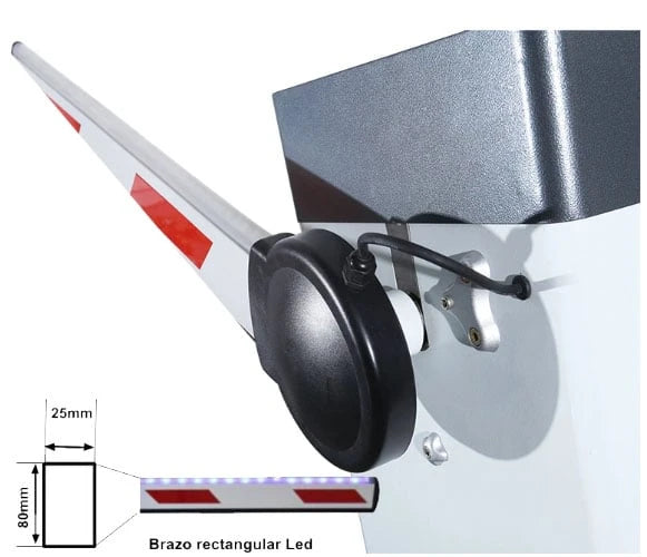 WEJOIN WJDZ120R3A- BRAZO LED DERECHO DE 3 METROS / COMPATIBLE CON BARRERA LED DERECHA TVB150014-Refacciones - Control Acceso Vehícular-WEJOIN-TVB151020-Bsai Seguridad & Controles