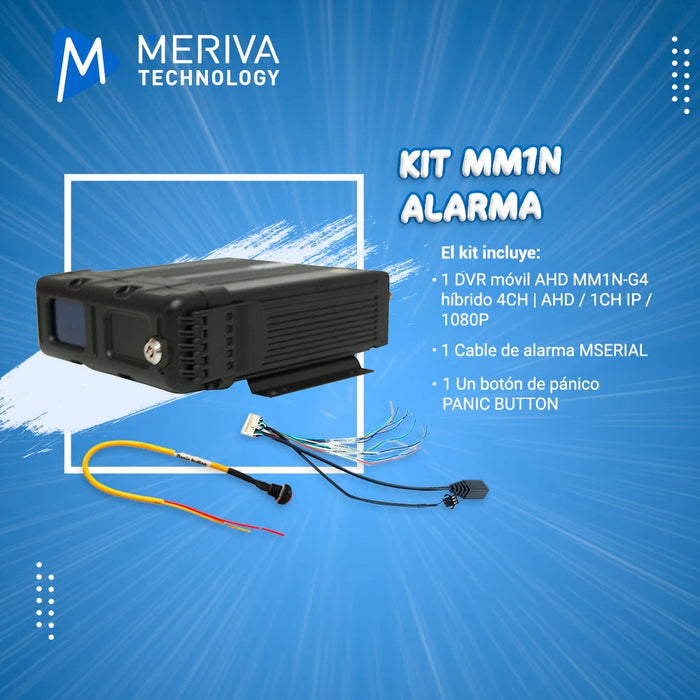 KIT MOVIL MERIVA TECHNOLOGY 1X MM1N-G4 / 1X PANIC BUTTON / 1X MSERIAL / COMPATIBLE CON CEIBA2-Videovigilancia Móvil-MERIVA TECHNOLOGY - STREAMAX-KIT MM1N ALARMA-Bsai Seguridad & Controles