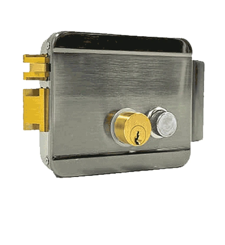 YLI ABK702BL - CERRADURA ELÉCTRICA IZQUIERDA / CARCASA METÁLICA / APERTURA CON BOTÓN, LLAVE / 12VDC / USO INTERIOR / COMPATIBLE CON CONTROLES DE ACCESO-Eléctrica-YLI ELECTRONIC-Bsai Seguridad & Controles