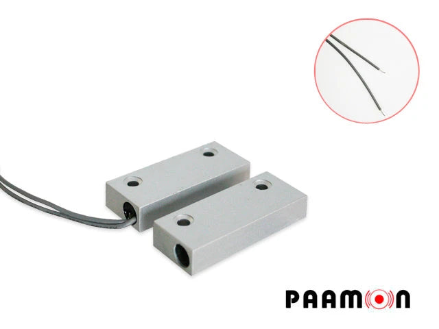 CONTACTO MAGNETICO PAAMON PM-MGN41 ALAMBRICO/ METALICO/ IDEAL PARA PUERTAS DE METAL/ USO COMERCIAL O INDUSTRIAL/ SALIDA DE ALARMA NC/ COMPATIBLE CON CUALQUIER SISTEMA DE ALARMA-Detectores / Sensores-PAAMON-Bsai Seguridad & Controles