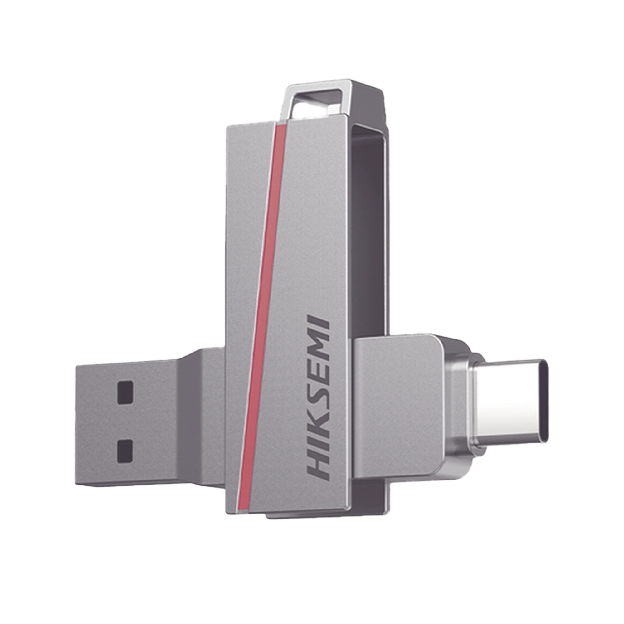 MEMORIA USB DUAL DE 128 GB / USB-C Y USB-A / TRANSFERENCIA DE ALTA VELOCIDAD / METÁLICA / COMPATIBLE CON DISPOSITIVOS MÓVILES, WINDOWS, MAC Y LINUX-Servidores / Almacenamiento / Cómputo-HIKSEMI BY HIKVISION-Bsai Seguridad & Controles