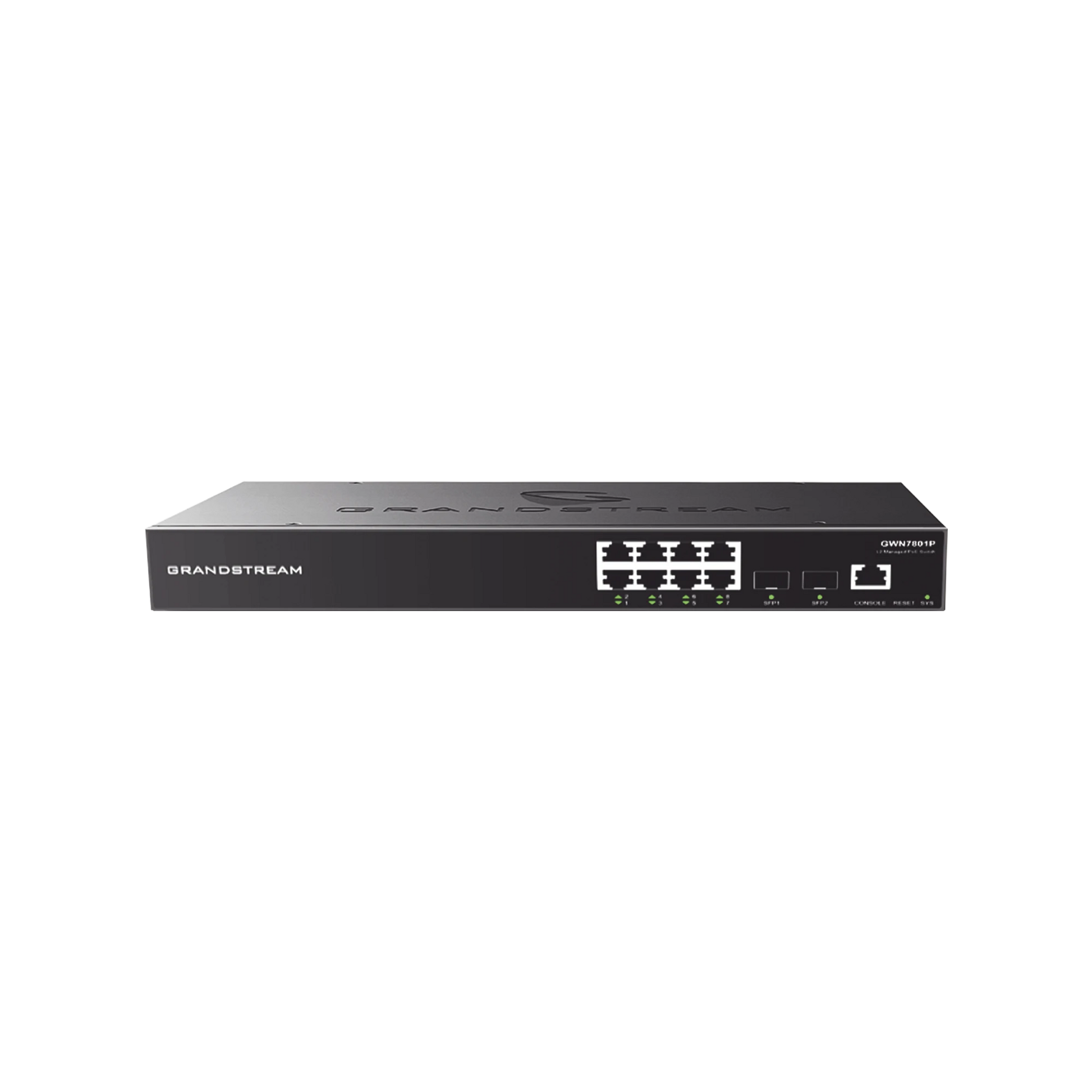 SWITCH GIGABIT ADMINISTRABLE / 8 PUERTOS 10/100/1000 MBPS + 2 PUERTOS SFP UPLINK / COMPATIBLE CON GWN CLOUD.-Networking-GRANDSTREAM-Bsai Seguridad & Controles