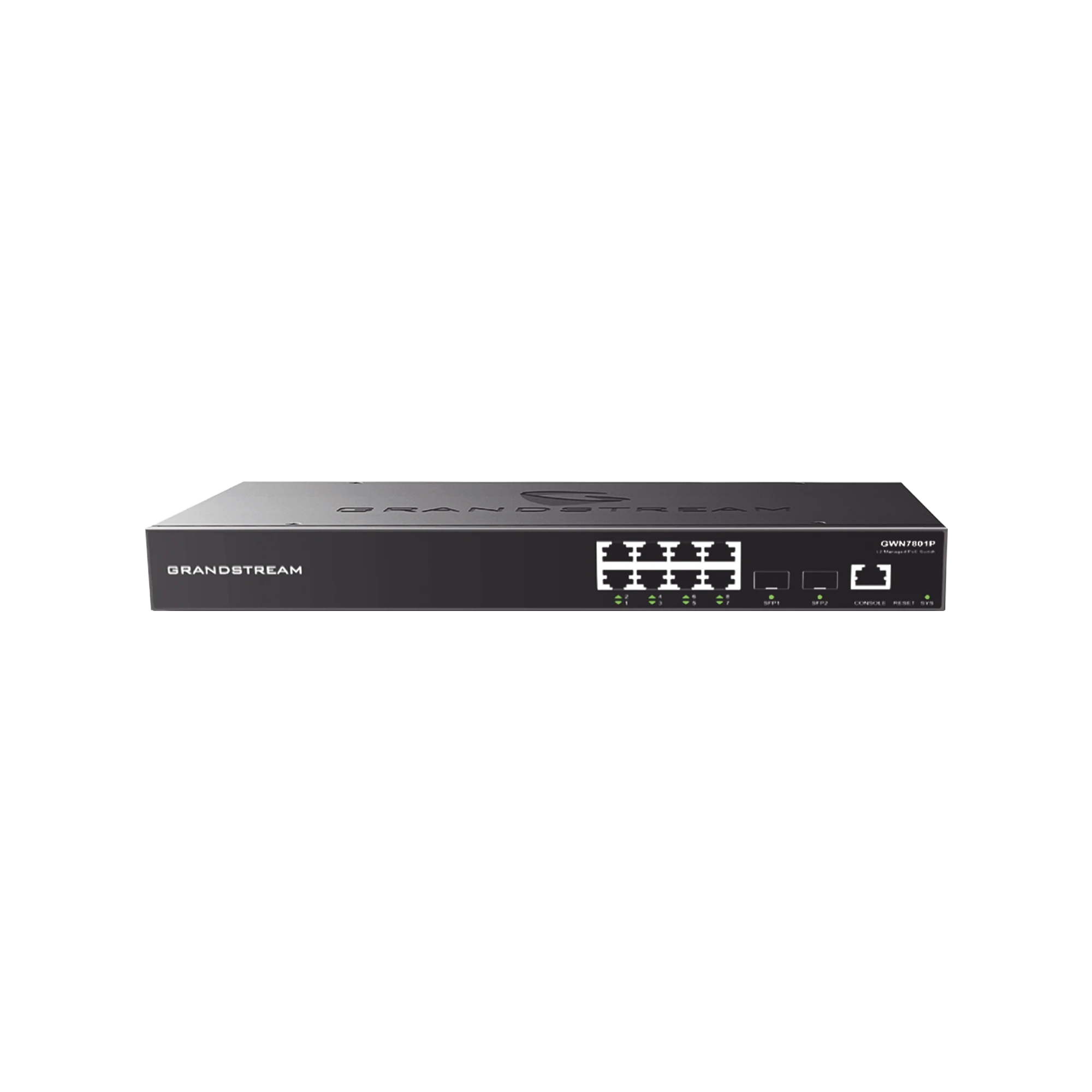 SWITCH GIGABIT ADMINISTRABLE / 8 PUERTOS 10/100/1000 MBPS + 2 PUERTOS SFP UPLINK / COMPATIBLE CON GWN CLOUD.-Networking-GRANDSTREAM-Bsai Seguridad & Controles