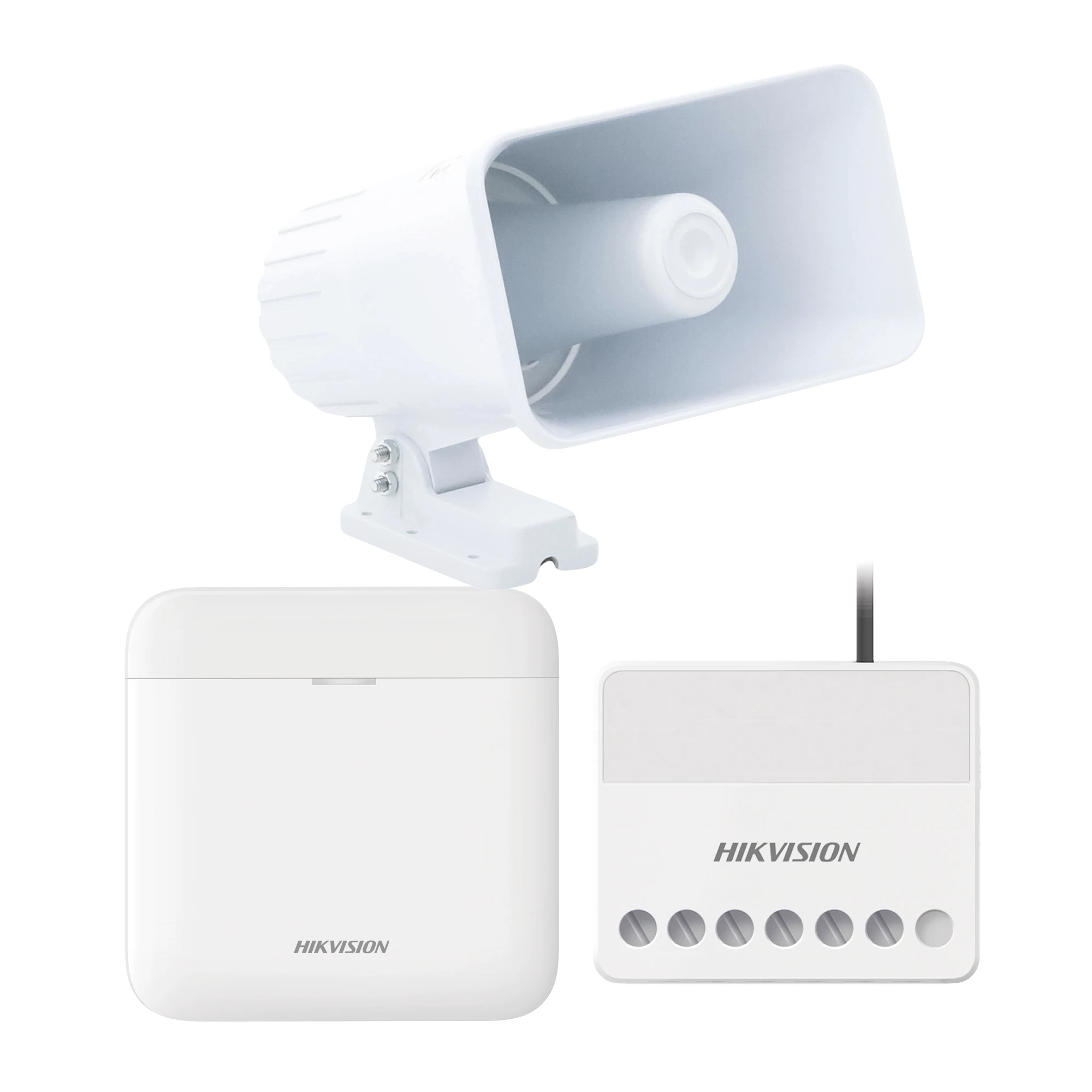 (AXPRO) KIT DE ALARMA AXPRO CON SIRENA CABLEADA 30W / INCLUYE: 1 HUB CON BATERÍA DE RESPALDO / 1 SIRENA CABLEADA DE 30 WATTS IP65 / 1 RELEVADOR INALÁMBRICO 0 A 36 VCC / COMPATIBLE CON HIK-CONNECT P2P-Paneles de Alarma y Accesorios Hikvision-HIKVISION-Bsai Seguridad & Controles