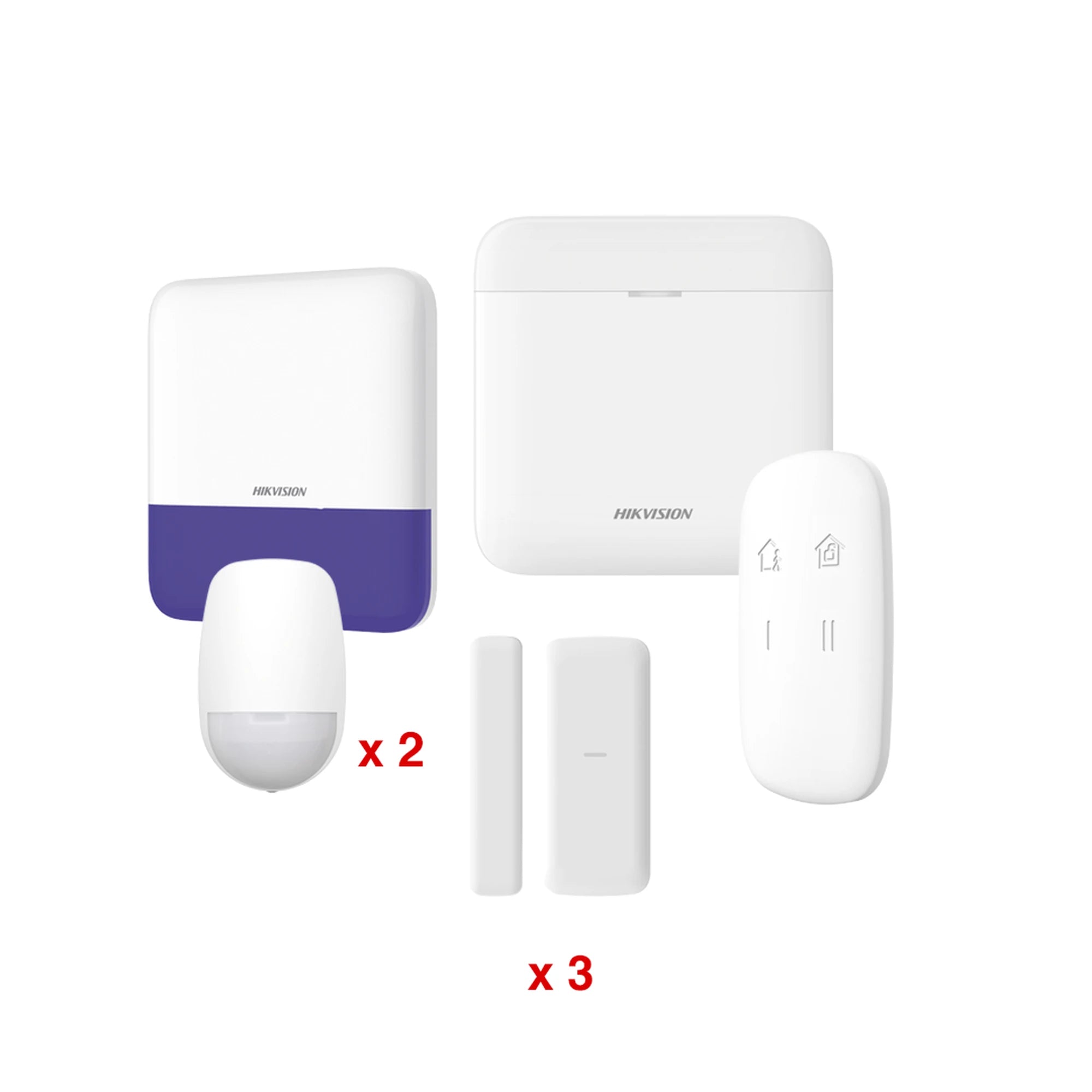 (AX PRO) KIT DE ALARMA AXP RO / INCLUYE: 1 HUB / 2 SENSORES PIR / 3 CONTACTOS MAGNÉTICOS MINI / 1 CONTROL REMOTO / 1 SIRENA INALAMBRICA EXTERIOR / WIFI / COMPATIBLE CON HIK-CONNECT P2P-Alarmas-HIKVISION-Bsai Seguridad & Controles