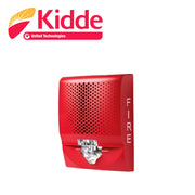 ALTAVOZ DE PARED / LUZ ESTROBOSCOPICA KIDDE G4SVRF, 15-110CD, ROJO, ALTA FIDELIDAD 520HZ / SALIDA DE AUDIO DE 90DBA / COMPATIBLE CON PANEL DE AUDIO ANS25MDR2-Sirenas y Estrobos-KIDDE-Bsai Seguridad & Controles