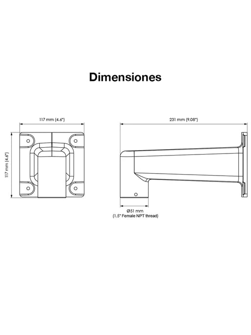 VIVOTEK AM-218_V02 - SOPORTE DE MONTAJE EN PARED TIPO L / COMPATIBLE CON SOPORTES EN POSTE Y ESQUINA-Soporte y Montaje-VIVOTEK-VIA124013-Bsai Seguridad & Controles