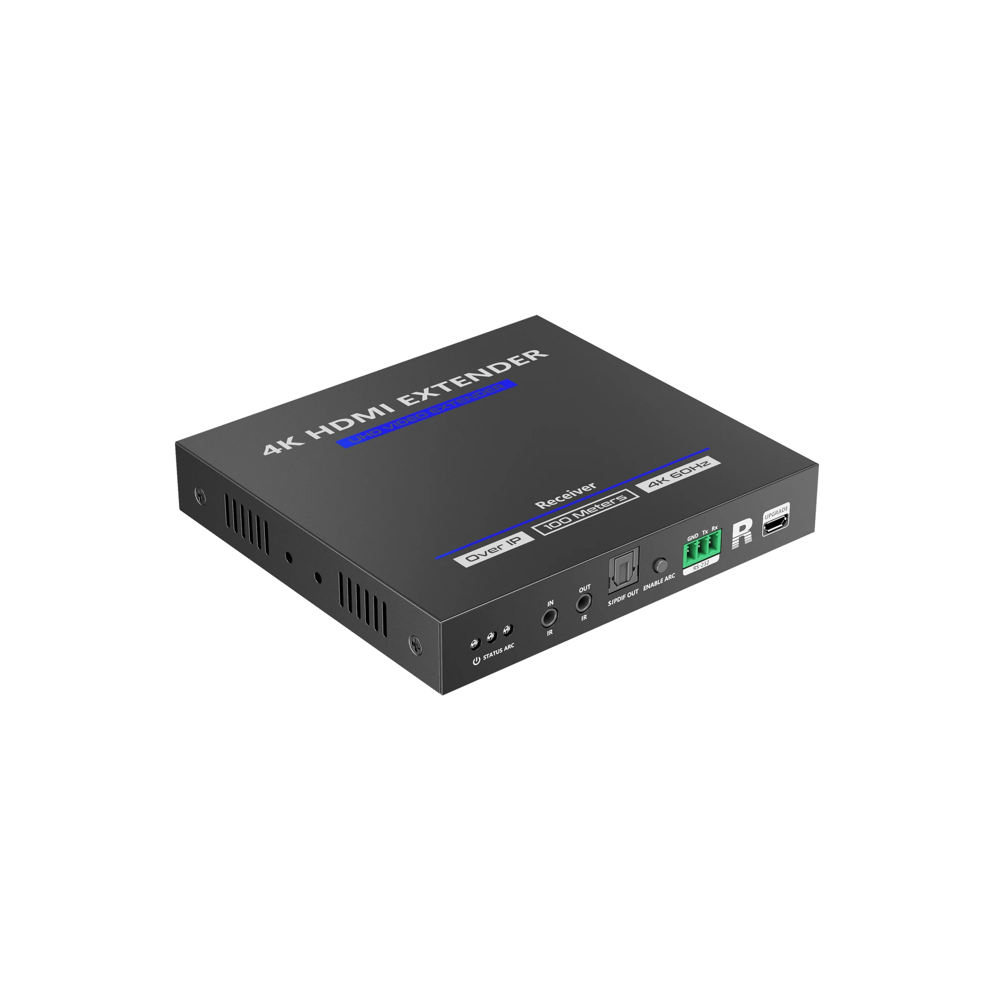 RECEPTOR COMPATIBLE PARA KITS TT592 / RESOLUCIÓN 4K@60HZ / CAT 5E/6 / DISTANCIA DE 100 M / IPCOLOR / CONTROL IR / CERO LATENCIA / COMPATIBLE CON SWITCH GIGABIT.-Audio, Video y Voceo-EPCOM TITANIUM-Bsai Seguridad & Controles