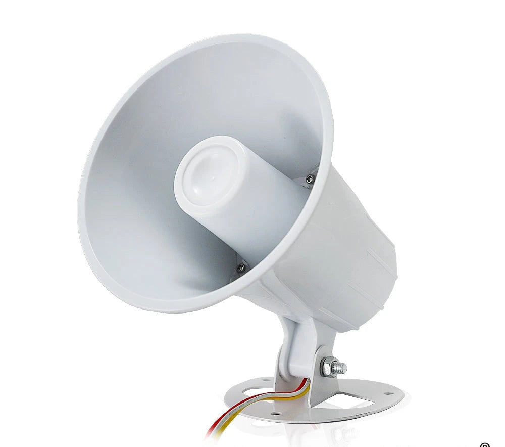 SIRENA 15WATTS PAAMON PAM-SRE15W DOBLE TONO / ALAMBRICA / COLOR BLANCO / MATERIAL ABS/ USO EN INTERIOR Y EXTERIOR/ NIVEL DE SONIDO 100 A 110DB/ COMPATIBLE CON TODOS LOS SITEMAS DE ALARMA-Sirenas-PAAMON-Bsai Seguridad & Controles
