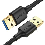 CABLE USB-A 3.0 A USB-A 3.0 / 3 METROS / MACHO A MACHO / CONECTOR NIQUELADO / NÚCLEO DE COBRE ESTAÑADO / BLINDAJE MÚLTIPLE / VELOCIDAD 5GBPS / NO REQUIERE CONTROLADOR / COMPATIBLE CON USB 2.0 Y USB 1.1-PC y Smartphones-UGREEN-Bsai Seguridad & Controles