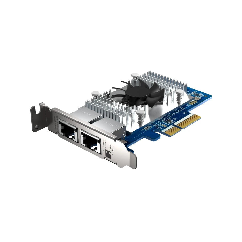 TARJETA DE RED QNAP QXG-10G2T-X710 / VELOCIDAD DE TRANSMISION 10GBE / 2 PUERTOS ETHERNET RJ45 / PCI 3X4 / COMPATIBLE CON WINDOWS 8 Y 10-Servidores NAS / STORAGE-QNAP-Bsai Seguridad & Controles
