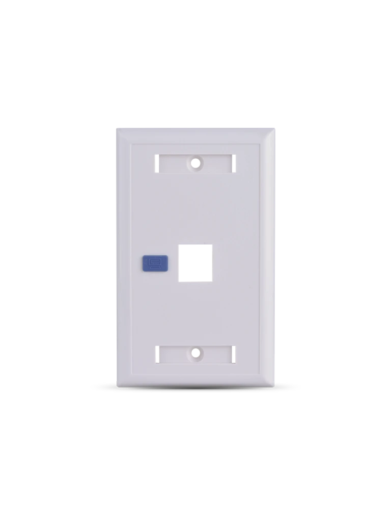 SAXXON A1751E - PLACA DE PARED / VERTICAL / 1 PUERTO TIPO KEYSTONE / COLOR BLANCO / CON ETIQUETAS-Faceplate Y Cajas Universales-SAXXON-Bsai Seguridad & Controles