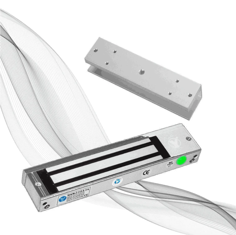 PAQUETE DE CERRADURA MAGNÉTICA YM180NLED Y MBK180UL PARA PUERTAS DE VIDRIO SIN MARCO / 180 KG (350 LB) / CON INDICADOR LED-Magnética-YLI ELECTRONIC-YLE0850025-Bsai Seguridad & Controles