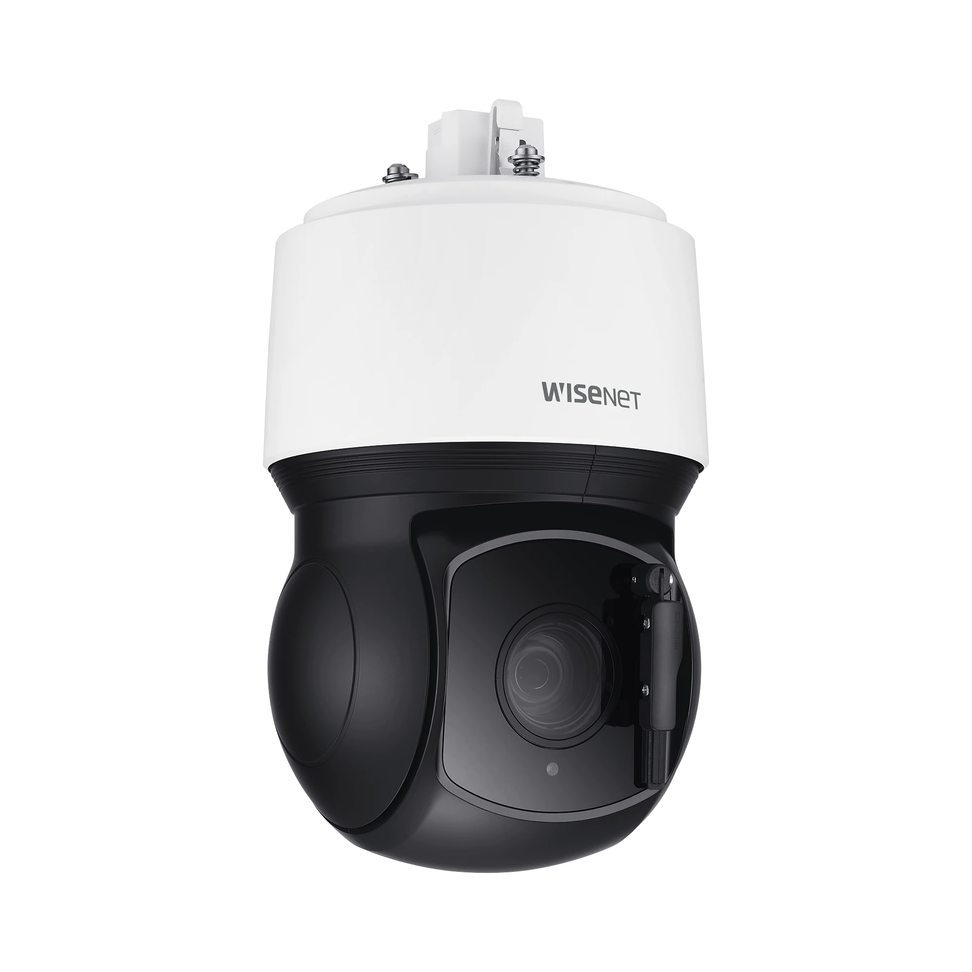 DOMO IP PTZ 2MP ANTIVANDÁLICO / 40X ZOOM ÓPTICO / IR 200M / WDR 150DB / AUTO TRACKING / VIDEO ANALÍTICOS / H.265 & WISESTREAM II / CON WIPER-Cámaras IP-HANWHA TECHWIN WISENET-Bsai Seguridad & Controles