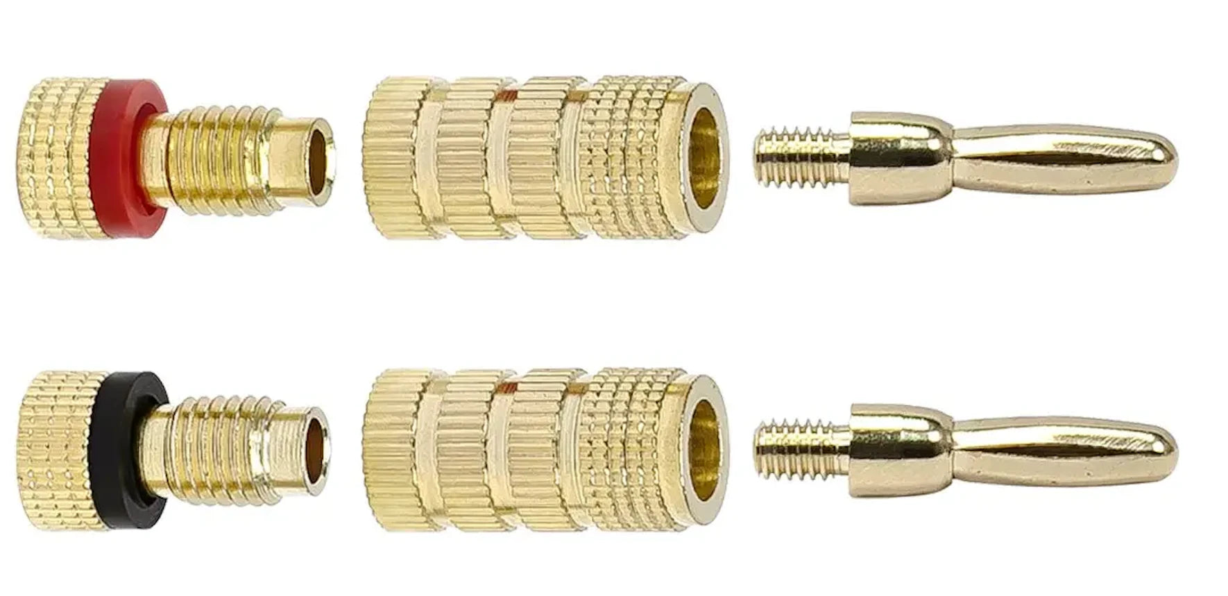 CONECTOR BANANA TIPO TORNILLO PARA BOCINAS | INSTALACIONES PROFESIONALES DE AUDIO | CHAPADO EN ORO | COLOR NEGRO-Megafonia y Audioevacuacion-EPCOM PROAUDIO-Bsai Seguridad & Controles