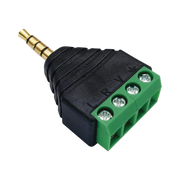 CONECTOR DE AUDIO DE 3.5MM MACHO A TERMINAL DE TORNILLO DE 4 PINES-Audio residencial/Comercial-EPCOM PROAUDIO-Bsai Seguridad & Controles