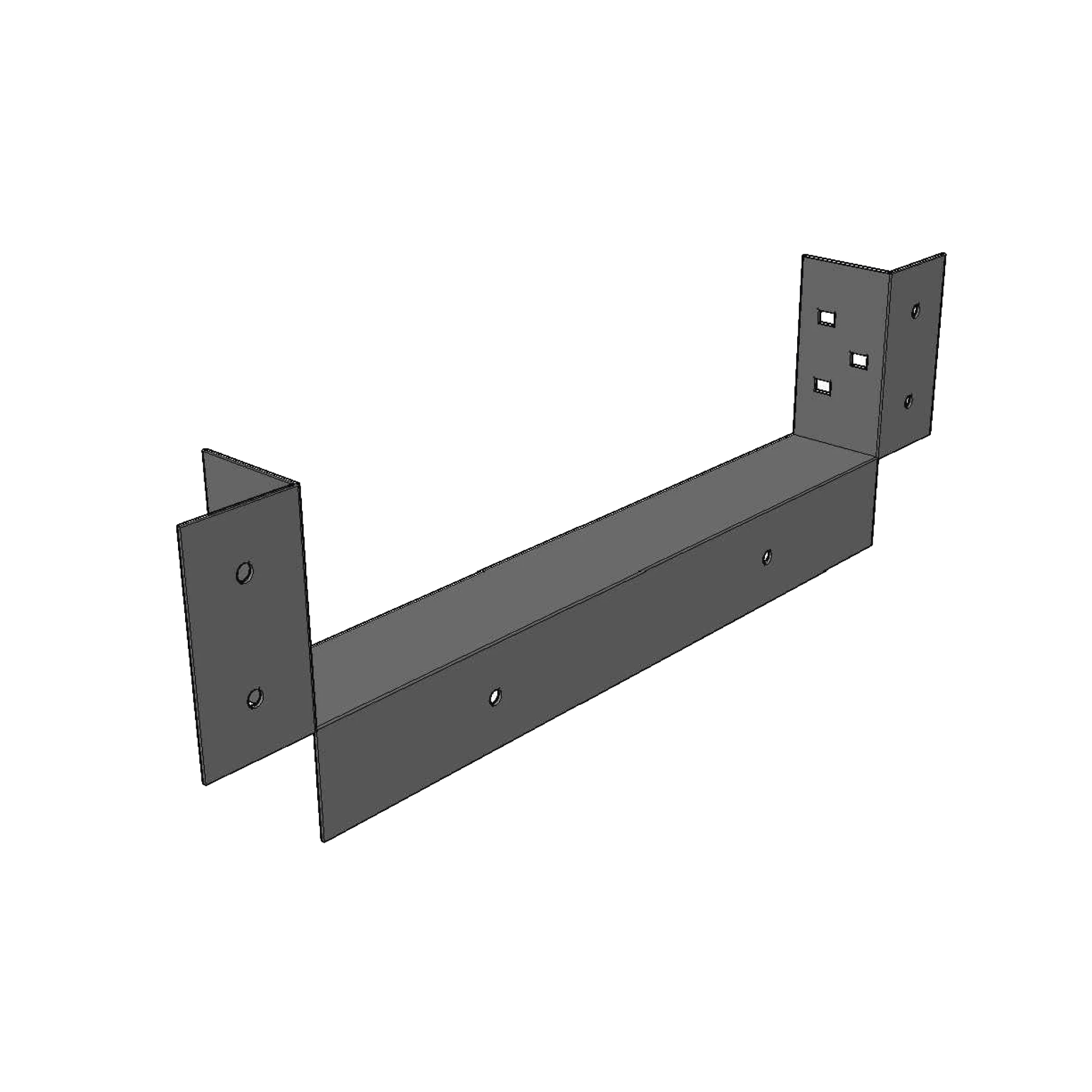 CONECTOR DE ESCALERA DE ALUMINIO A TABLERO (CAJA) / PERALTE 3 1/4" / ANCHO 9" / INCLUYE TORNILLERÍA-Charola-CHAROFIL-Bsai Seguridad & Controles