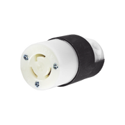 CONECTOR DE MEDIA VUELTA, 15 A 125 V AC, 2 POLOS, 3 HILOS, COLOR BLANCO Y NEGRO ( NEMA L5-15P).-Herramientas-HUBBELL-Bsai Seguridad & Controles