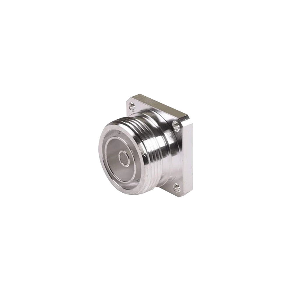 CONECTOR DIN 7-16 HEMBRA, TIPO FLANGE DE 4 HOYOS PARA PANEL Y COPA SOLDABLE.-Conectores-RF INDUSTRIES,LTD-Bsai Seguridad & Controles