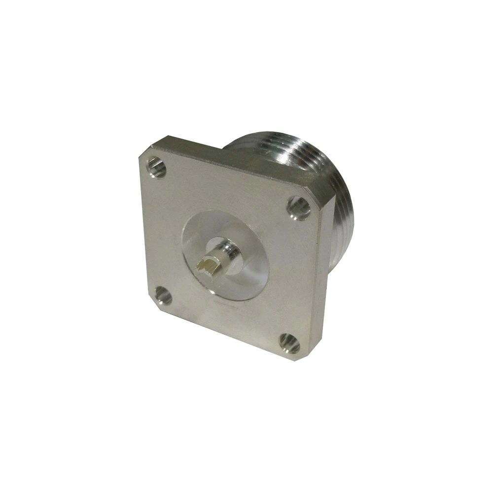 CONECTOR DIN 7-16 HEMBRA, TIPO FLANGE DE 4 HOYOS PARA PANEL Y COPA SOLDABLE.-Conectores-RF INDUSTRIES,LTD-Bsai Seguridad & Controles