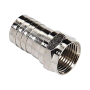 CONECTOR F MACHO DE ANILLO PLEGABLE, DOBLE BLINDAJE PARA CABLE RG-6, CUERPO DE BRONCE NIQUELADO.-Cableado-EPCOM TITANIUM-Bsai Seguridad & Controles