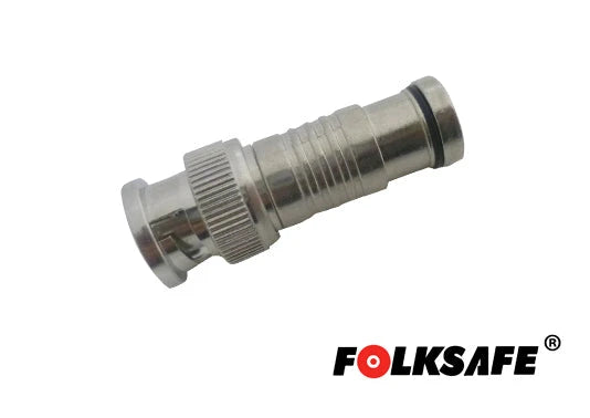 CONECTOR FOLKSAFE RG59 COMPRESION BNC MACHO, DISEÑADO PARA RÁPIDA CONEXIÓN, REQUIERE PINZA PARA COMPRESION CBAH1ALT01, UTILIZAR CABLE COAXIAL RG59, MEDIDAS DEL CONECTOR 14.5 X 42 MM-Adaptadores-FOLKSAFE-Bsai Seguridad & Controles